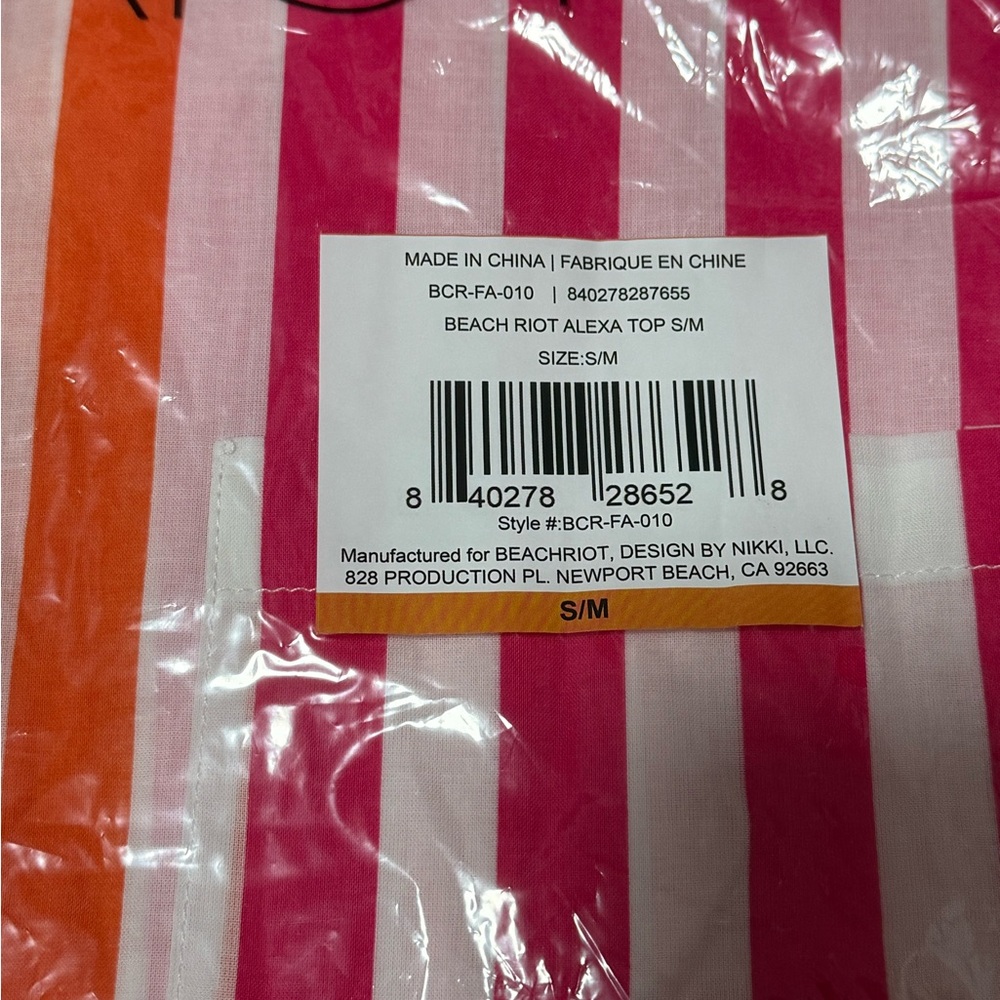 NWT Beach Riot Alexa Top in Sunset Stripes - Picture 6 of 10